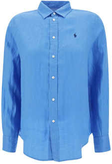 Ralph Lauren Linnen Overhemden met knoopsluiting Polo Ralph Lauren , Blue , Dames - Xl,L,M