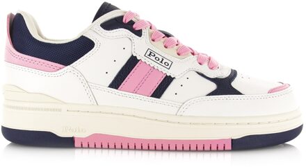Ralph Lauren Masters sport | white navy pink lage sneakers dames Wit - 37