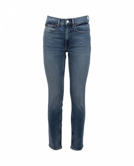Ralph Lauren Mid Rise Skinny Ankle Jeans Polo Ralph Lauren , Blue , Dames - W30,W24,W25,W27,W26,W29,W28