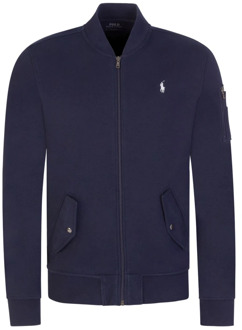 Ralph Lauren Navy Katoenen Regular Fit Jas Polo Ralph Lauren , Blue , Heren - S,Xs