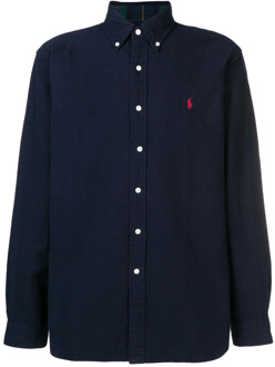 Ralph Lauren Navy Oxford Sportshirt Polo Ralph Lauren , Blue , Heren - 2Xl,Xl,L,M,S