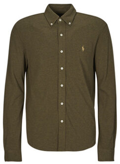 Ralph Lauren Overhemd Lange Mouw Polo Ralph Lauren CHEMISE AJUSTEE COL BOUTONNE EN POLO FEATHERWEIGHT" Kaki - S, M