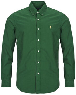 Ralph Lauren Overhemd Lange Mouw Polo Ralph Lauren CHEMISE AJUSTEE SLIM FIT EN OXFORD LEGER" Groen - S, M, L