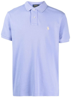 Ralph Lauren Paarse Katoenen Polo Shirt met Geborduurd Logo Ralph Lauren , Purple , Heren - M,S