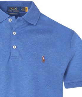 Ralph Lauren Polo Ralph Lauren Slim fit soft touch polo met korte mouwen - maat L Blauw