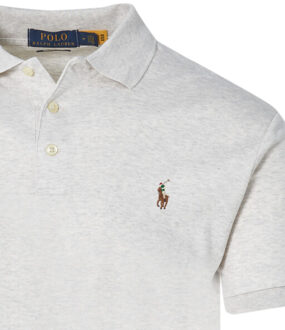 Ralph Lauren Polo Ralph Lauren Slim fit soft touch polo met korte mouwen - maat L Grijs
