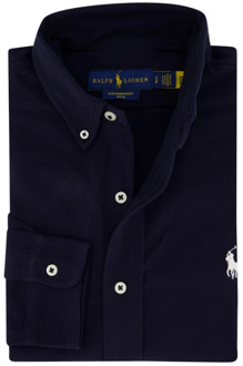 Ralph Lauren regular fit overhemd donkerblauw - XL