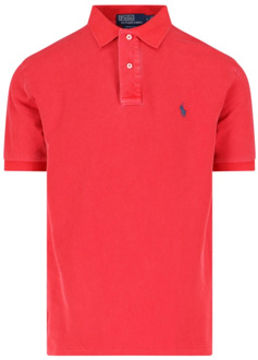 Ralph Lauren Rode Polo Ralph Lauren T-shirts en Polos Ralph Lauren , Red , Heren - Xl,L,M,S