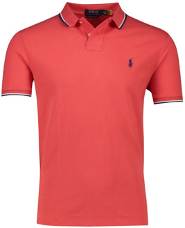 Ralph Lauren Rode Polo T-shirt met Korte Mouwen Ralph Lauren , Red , Heren - L,M