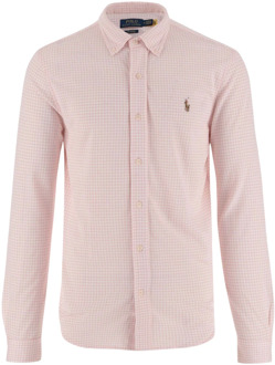 Ralph Lauren Roze Geruite Katoenen Overhemd Polo Ralph Lauren , Pink , Heren - Xl,L,S