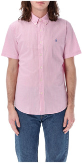 Ralph Lauren Seersucker korte mouwen overhemd Ralph Lauren , Pink , Heren - XL