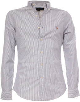 Ralph Lauren Slim-Fit Button Down Overhemd Polo Ralph Lauren , Gray , Heren - 2XL