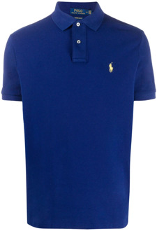Ralph Lauren Slim Fit Katoenen Polo Shirt Ralph Lauren , Blue , Heren - 2Xl,L,M