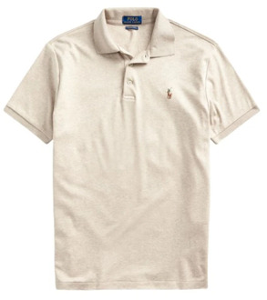 Ralph Lauren Slim Fit Korte Mouw Polo Shirt Polo Ralph Lauren , Beige , Heren - M,S