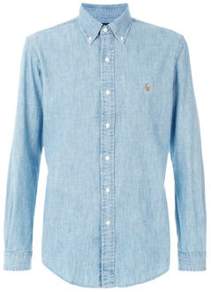 Ralph Lauren slim fit overhemd Blauw - 2XL