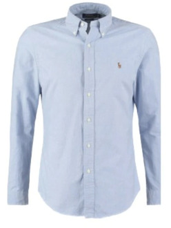 Ralph Lauren slim fit overhemd Blauw