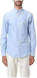 Ralph Lauren slim fit overhemd Blauw