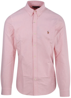 Ralph Lauren Slim fit overhemd in roze met fijn motief Lichtroze