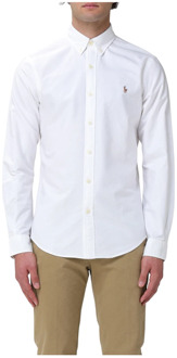 Ralph Lauren Slim fit overhemd met logo Wit - XXL