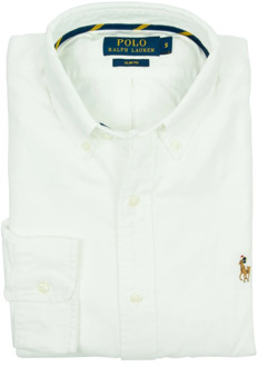 Ralph Lauren Slim fit overhemd met logo Wit