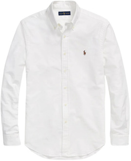 Ralph Lauren Slim fit overhemd met logo Wit