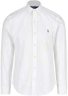 Ralph Lauren Slim fit overhemd met logo Wit