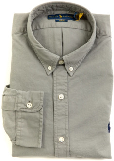 Ralph Lauren Slim fit overhemd met met button down kraag Grijs