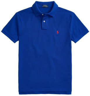 Ralph Lauren slim fit polo blauw