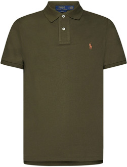 Ralph Lauren slim fit polo kaki Groen - M