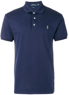 Ralph Lauren slim fit polo met logo marine Blauw - XXL