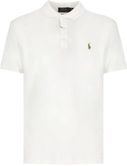 Ralph Lauren slim fit polo met logo wit