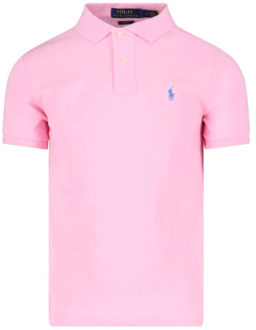 Ralph Lauren slim fit polo roze