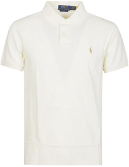 Ralph Lauren Slim Fit Polo Shirt Ralph Lauren , Beige , Heren - 2Xl,Xl,L,M,S