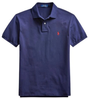 Ralph Lauren Slim fit polo van piqué katoen Donkerblauw - M