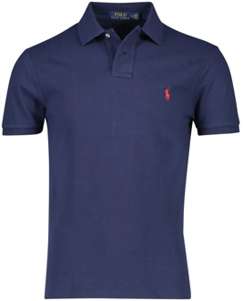 Ralph Lauren Slim fit polo van piqué katoen Donkerblauw