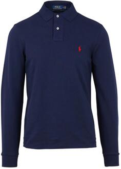 Ralph Lauren Slim fit polo van piqué katoen Donkerblauw