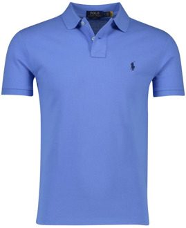 Ralph Lauren Slim fit polo van piqué katoen met logo Blauw