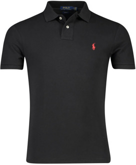 Ralph Lauren Slim fit polo van piqué katoen Zwart