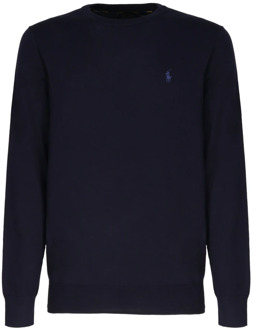 Ralph Lauren Slim fit pullover van katoen Donkerblauw - XL