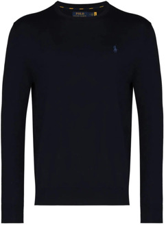 Ralph Lauren Slim fit pullover van katoen Donkerblauw