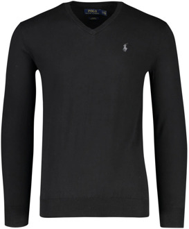 Ralph Lauren Slim fit pullover van Pima katoen Zwart - XL