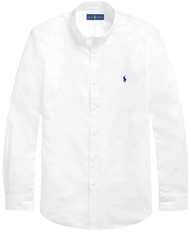 Ralph Lauren Slim Fit Stretch Katoenen Overhemd Polo Ralph Lauren , White , Heren - 2Xl,L,M,Xs