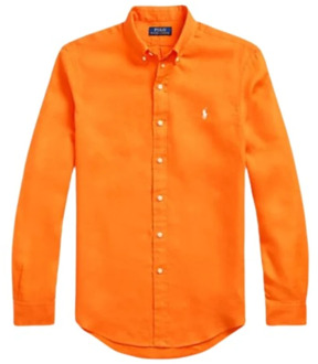 Ralph Lauren Slim Linnen Overhemd Polo Ralph Lauren , Orange , Heren - 2Xl,Xl,L,M,S,Xs