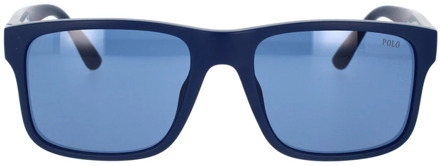 Ralph Lauren Sportieve Zonnebril met Blauwe Lenzen Ralph Lauren , Blue , Unisex - 57 MM