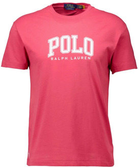 Ralph Lauren Stijlvol Rood Polo T-Shirt met Logo Ralph Lauren , Red , Heren - Xl,L,M,S