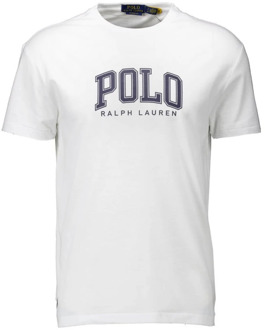 Ralph Lauren Stijlvol Wit T-Shirt met Logo Ralph Lauren , White , Heren - Xl,L,M,S
