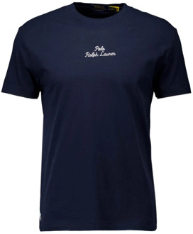 Ralph Lauren Stijlvolle Donkerblauwe T-Shirt met Regular Fit Ralph Lauren , Blue , Heren - L,M,S
