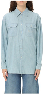 Ralph Lauren Stijlvolle Overhemden voor Mannen en Vrouwen Polo Ralph Lauren , Blue , Dames - Xl,L,S