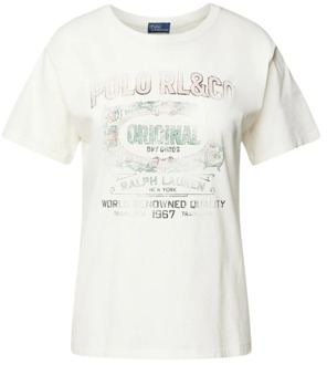 Ralph Lauren Stijlvolle T-shirts voor Mannen en Vrouwen Ralph Lauren , White , Dames - L,M,S