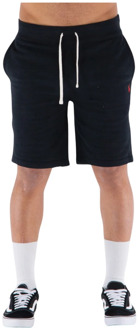 Ralph Lauren Straight fit korte joggingbroek met steekzakken Donkerblauw
